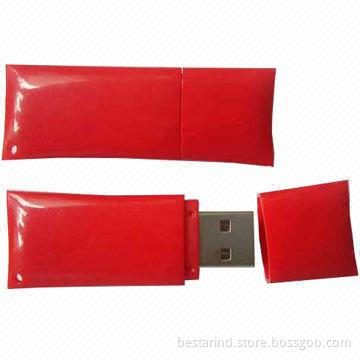Plastic Promotional 1GB Candy-shaped USB Drive, Customized Colors/Logos/Packing Ways are Accepted